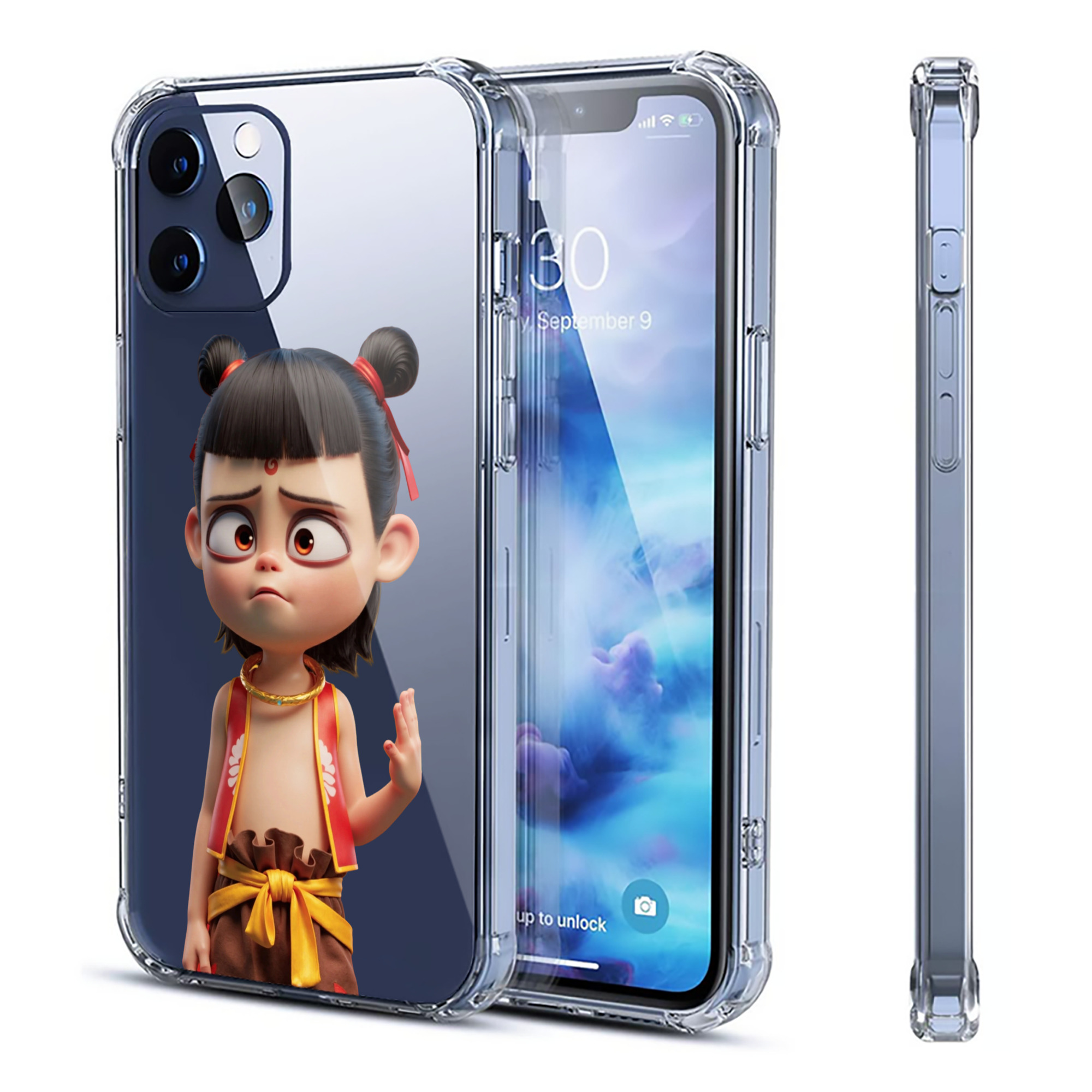 （画像用） Ne Zha 2 ナタ 魔童の大暴れ 【iPhone 12シリーズ対応】透明スマホケース（クリアソフトケース）